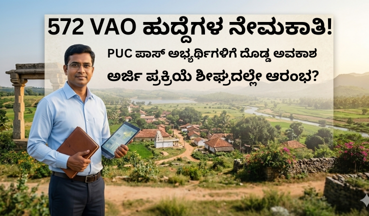 KEA VAO Recruitment 2026 ಕರ್ನಾಟಕದಲ್ಲಿ 572 ಗ್ರಾಮ ಆಡಳಿತಾಧಿಕಾರಿ ಹುದ್ದೆಗಳ ನೇಮಕಾತಿ, ಅರ್ಹತೆ, ವಯೋಮಿತಿ, ಪರೀಕ್ಷಾ ಮಾದರಿ ಮತ್ತು ಅರ್ಜಿ ಸಲ್ಲಿಕೆ ಮಾಹಿತಿ.