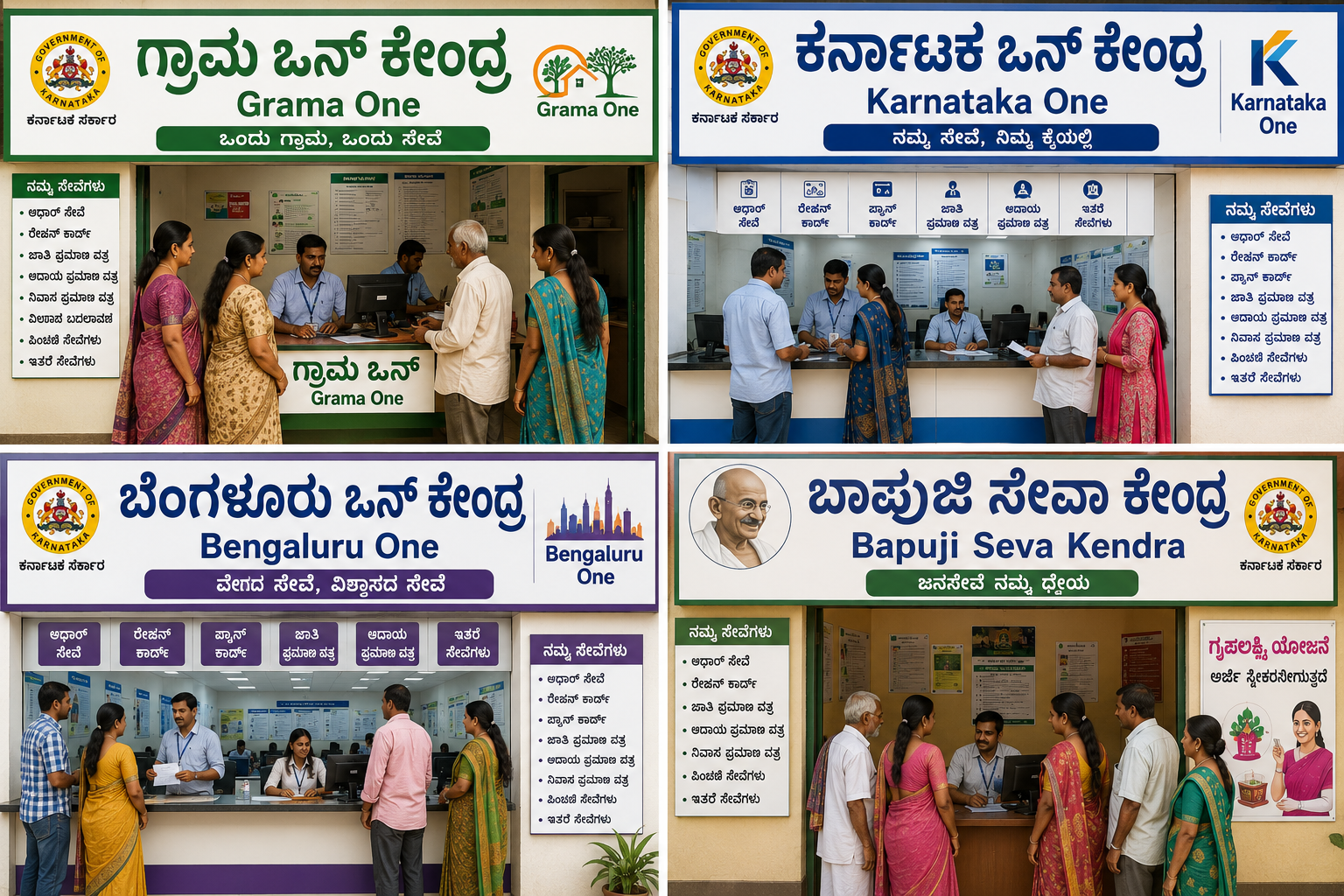 ಕರ್ನಾಟಕದ ಸೇವಾ ಕೇಂದ್ರಗಳು