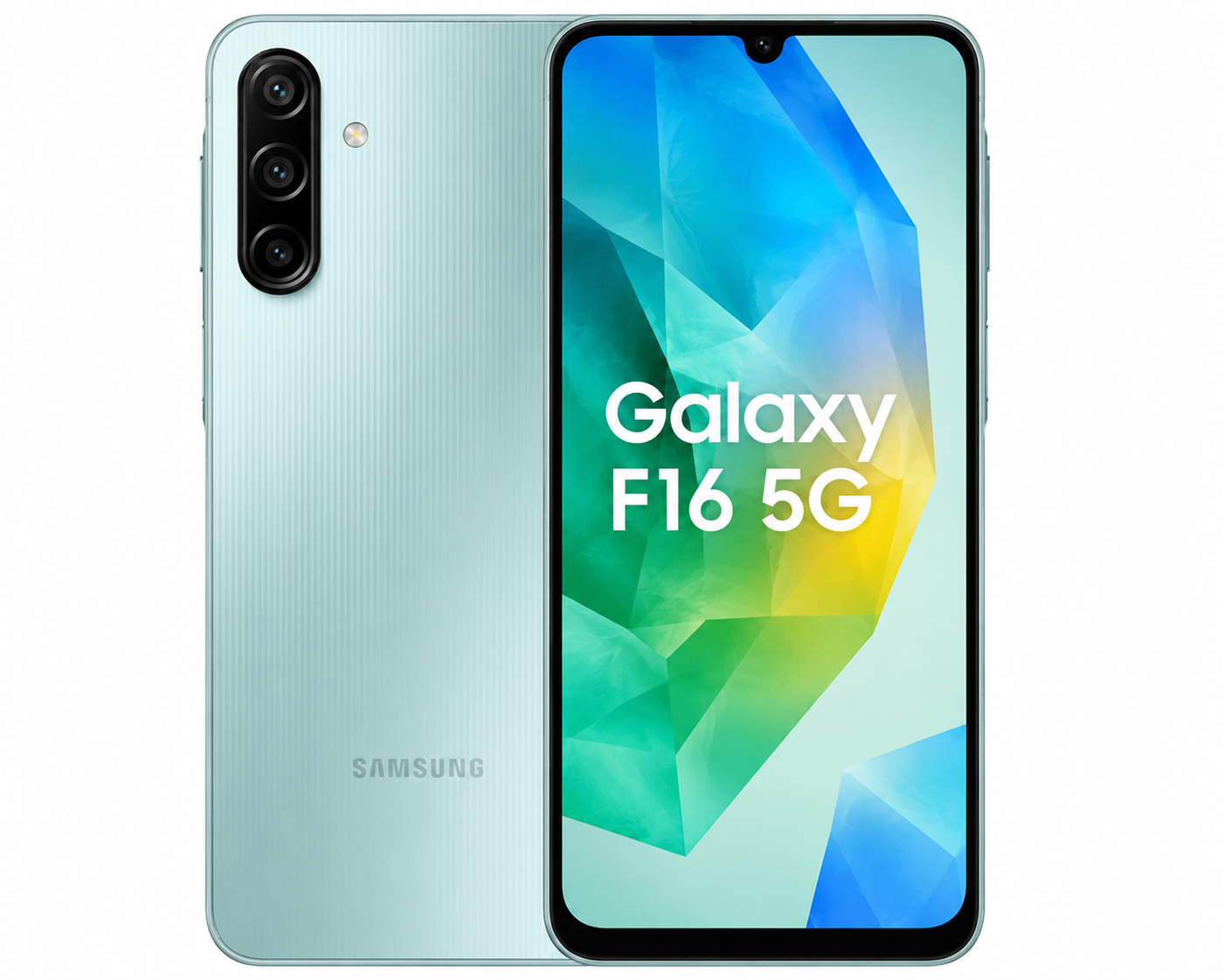 Samsung Galaxy F16 5G smartphone front and back view with Super AMOLED display – Best 5G Smartphones Under 15000